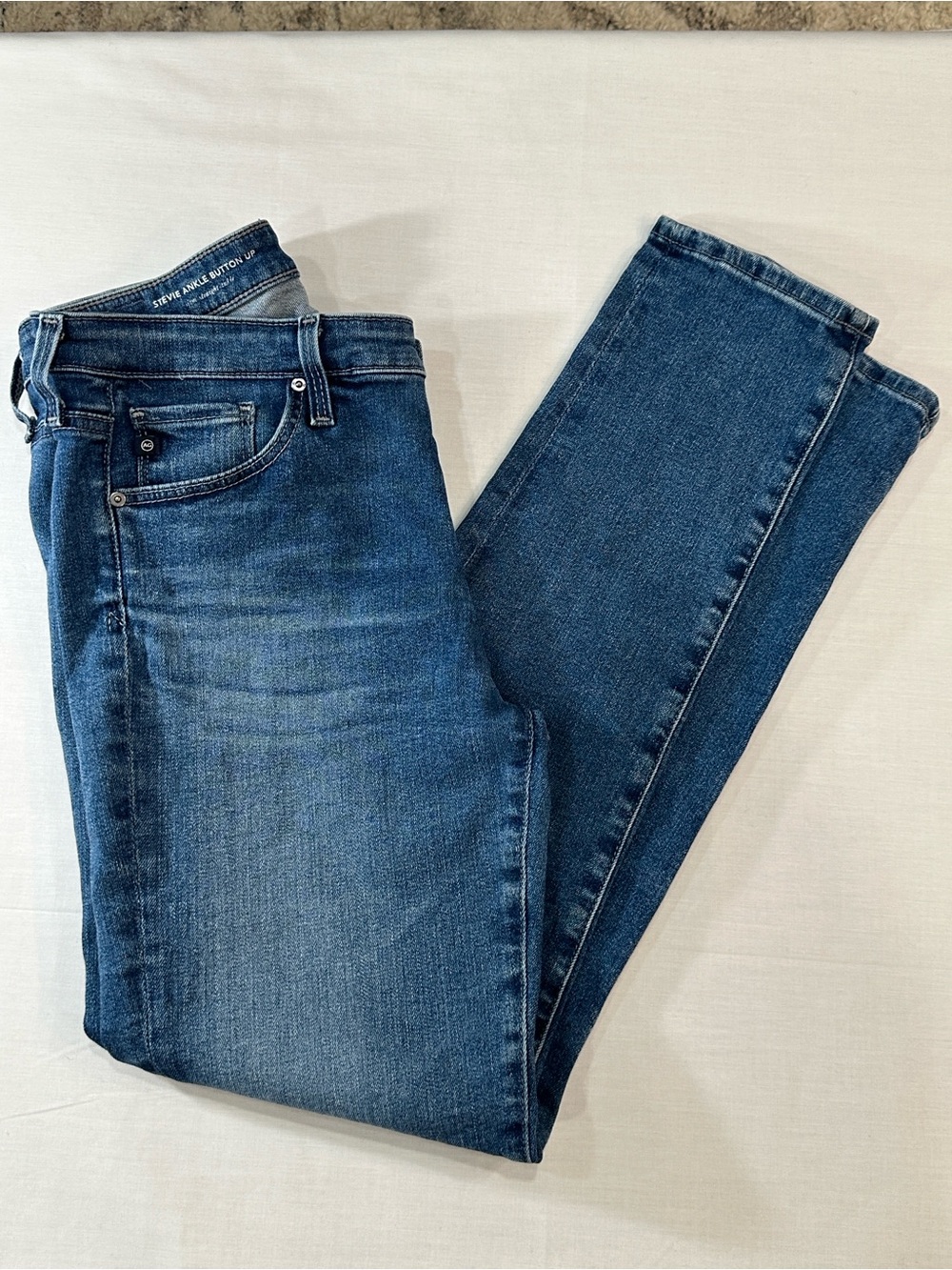 AG Denim Anthropologie Stevie Ankle Button Up Jean 27R